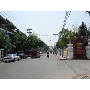 รูปถ่าย ไทย(Thailand) เชียงใหม่(Chiang Mai) ข้างในคุเมืองเชียงใหม่(Inside Canal) วัดเจดีย์หลวงวรวิหาร(Wat Chediluang Varaviharn temple) 2006-04 0