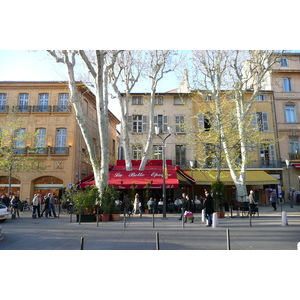 รูปถ่าย ฝรั่งเศส(France) แอ็กซ์-อ็อง-โพรว็องส์(Aix en Provence) ถนนมีราโบ(Cours Mirabeau) 2008-04 15
