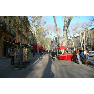 รูปถ่าย ฝรั่งเศส(France) แอ็กซ์-อ็อง-โพรว็องส์(Aix en Provence) ถนนมีราโบ(Cours Mirabeau) 2008-04 27