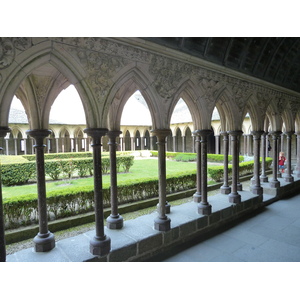 รูปถ่าย ฝรั่งเศส(France) มงแซ็งมีแชล(Mont St Michel) ระเบียงคดแอบบีมงแซ็งมีแชล(Mont St Michel Abbey Cloister) 2010-04 1