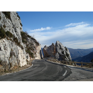 รูปถ่าย ฝรั่งเศส(France) ถนนจากกูร์เซกูลไปเกรโอลีแยร์-เล-เนจ(Coursegoule to Greolieres les neiges road) 2007-01 35