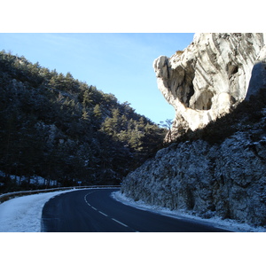 รูปถ่าย ฝรั่งเศส(France) ถนนจากกูร์เซกูลไปเกรโอลีแยร์-เล-เนจ(Coursegoule to Greolieres les neiges road) 2007-01 1