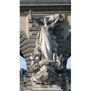 รูปถ่าย ฝรั่งเศส(France) ปารีส(Paris) ลูฟว์(Louvre) ด้านหน้าพระราชวังลูฟวร์ริมแม่น้ำ(Riverside facade of Louvre) 2007-07 21
