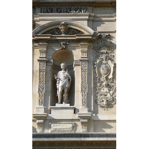 รูปถ่าย ฝรั่งเศส(France) ปารีส(Paris) ลูฟว์(Louvre) ด้านหน้าพระราชวังลูฟวร์ริมแม่น้ำ(Riverside facade of Louvre) 2007-07 25