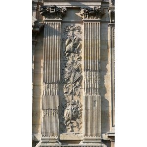 รูปถ่าย ฝรั่งเศส(France) ปารีส(Paris) ลูฟว์(Louvre) ด้านหน้าพระราชวังลูฟวร์ริมแม่น้ำ(Riverside facade of Louvre) 2007-07 72