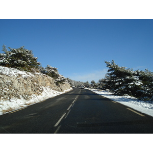 รูปถ่าย ฝรั่งเศส(France) ถนนจากกูร์เซกูลไปเกรโอลีแยร์-เล-เนจ(Coursegoule to Greolieres les neiges road) 2007-01 23