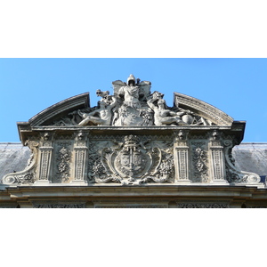 รูปถ่าย ฝรั่งเศส(France) ปารีส(Paris) ลูฟว์(Louvre) ด้านหน้าพระราชวังลูฟวร์ริมแม่น้ำ(Riverside facade of Louvre) 2007-07 19