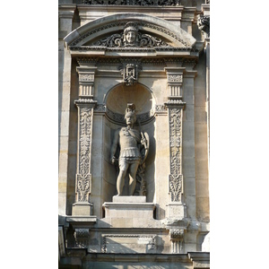 รูปถ่าย ฝรั่งเศส(France) ปารีส(Paris) ลูฟว์(Louvre) ด้านหน้าพระราชวังลูฟวร์ริมแม่น้ำ(Riverside facade of Louvre) 2007-07 18