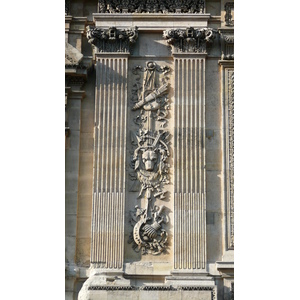 รูปถ่าย ฝรั่งเศส(France) ปารีส(Paris) ลูฟว์(Louvre) ด้านหน้าพระราชวังลูฟวร์ริมแม่น้ำ(Riverside facade of Louvre) 2007-07 56
