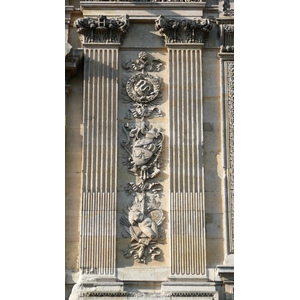รูปถ่าย ฝรั่งเศส(France) ปารีส(Paris) ลูฟว์(Louvre) ด้านหน้าพระราชวังลูฟวร์ริมแม่น้ำ(Riverside facade of Louvre) 2007-07 67