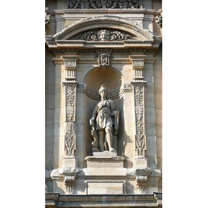 รูปถ่าย ฝรั่งเศส(France) ปารีส(Paris) ลูฟว์(Louvre) ด้านหน้าพระราชวังลูฟวร์ริมแม่น้ำ(Riverside facade of Louvre) 2007-07 38