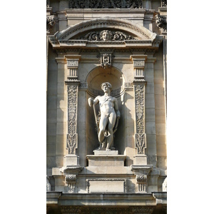 รูปถ่าย ฝรั่งเศส(France) ปารีส(Paris) ลูฟว์(Louvre) ด้านหน้าพระราชวังลูฟวร์ริมแม่น้ำ(Riverside facade of Louvre) 2007-07 37