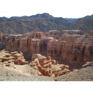 รูปถ่าย คาซัคสถาน(Kazakhstan) หุบผาชารึน(Charyn Canyon) 2007-03 212