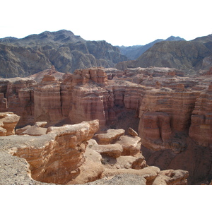 รูปถ่าย คาซัคสถาน(Kazakhstan) หุบผาชารึน(Charyn Canyon) 2007-03 22
