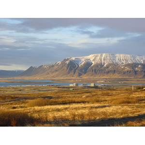 รูปถ่าย ไอซ์แลนด์(Iceland) ถนนหมายเลข 39 ไปเรคยาวิก(Road 39 to Reykjavik) 2003-03 28