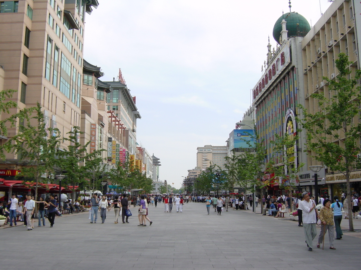รูปถ่าย จีน(China) ปักกิ่ง(Beijing) ถนนหวังฝูจิ่ง(Wangfujing Street) 2002-05 19