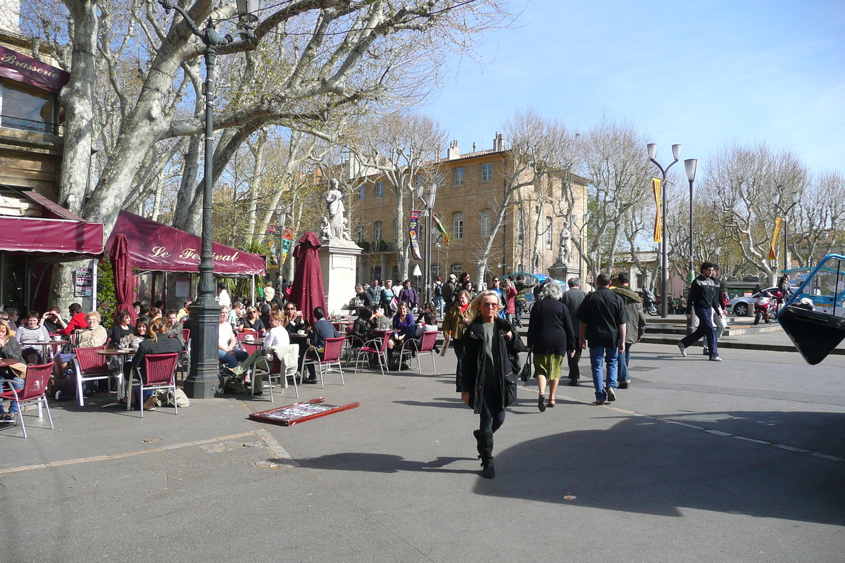รูปถ่าย ฝรั่งเศส(France) แอ็กซ์-อ็อง-โพรว็องส์(Aix en Provence) จัตุรัสนายพลเดอโกล(Place du General de Gaulle) 2008-04 8