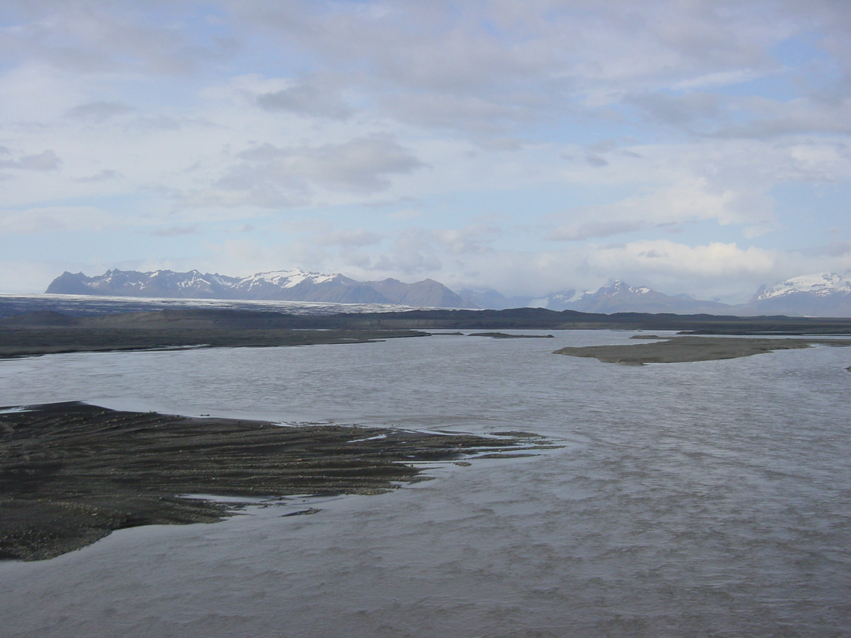 รูปถ่าย ไอซ์แลนด์(Iceland) ถนนหมายเลข 1 จากโยกุลซาร์เลานไปวีก(Road 1 Jokulsarlon to vik) 2003-06 25