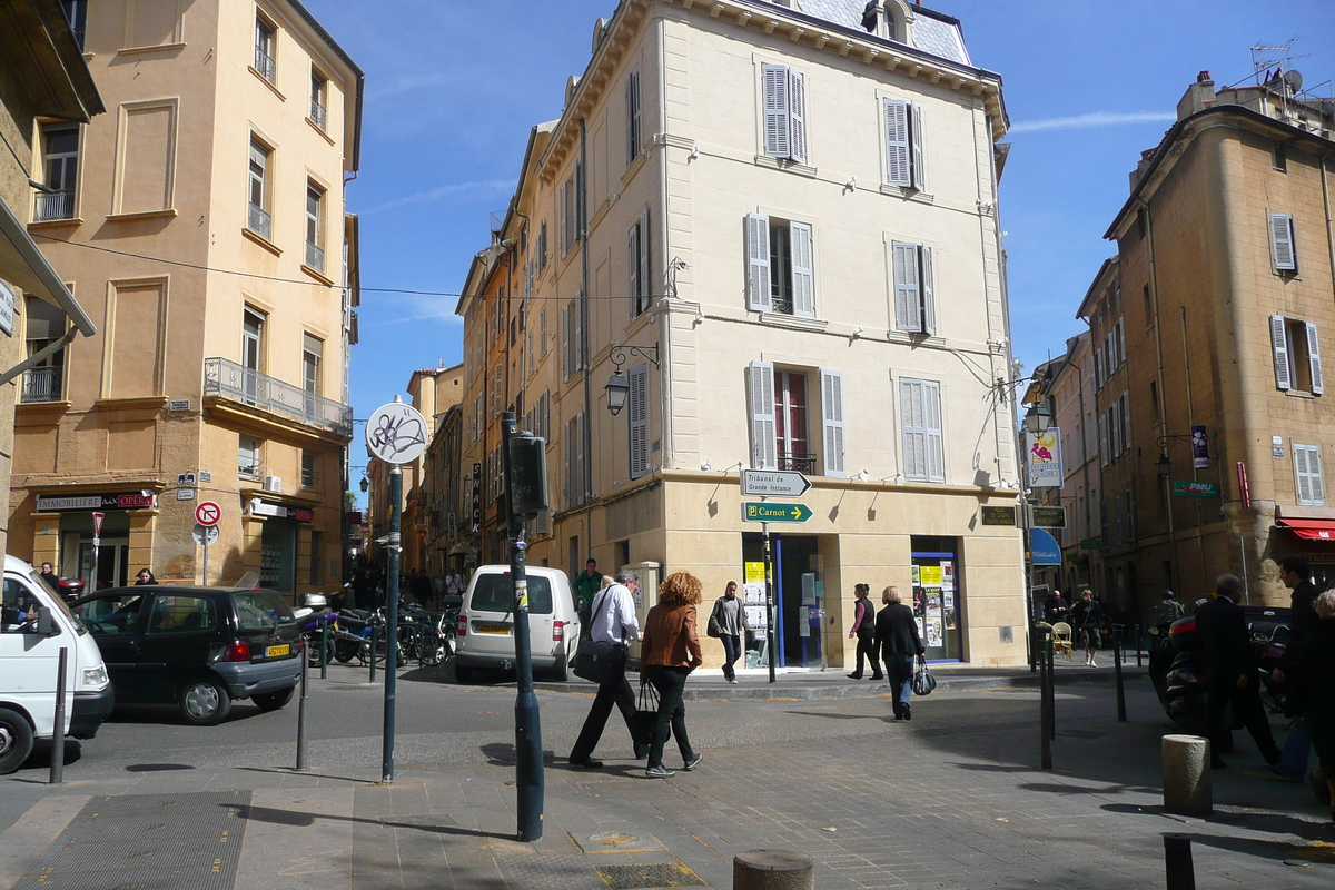 รูปถ่าย ฝรั่งเศส(France) แอ็กซ์-อ็อง-โพรว็องส์(Aix en Provence) ถนนมีราโบ(Cours Mirabeau) 2008-04 13