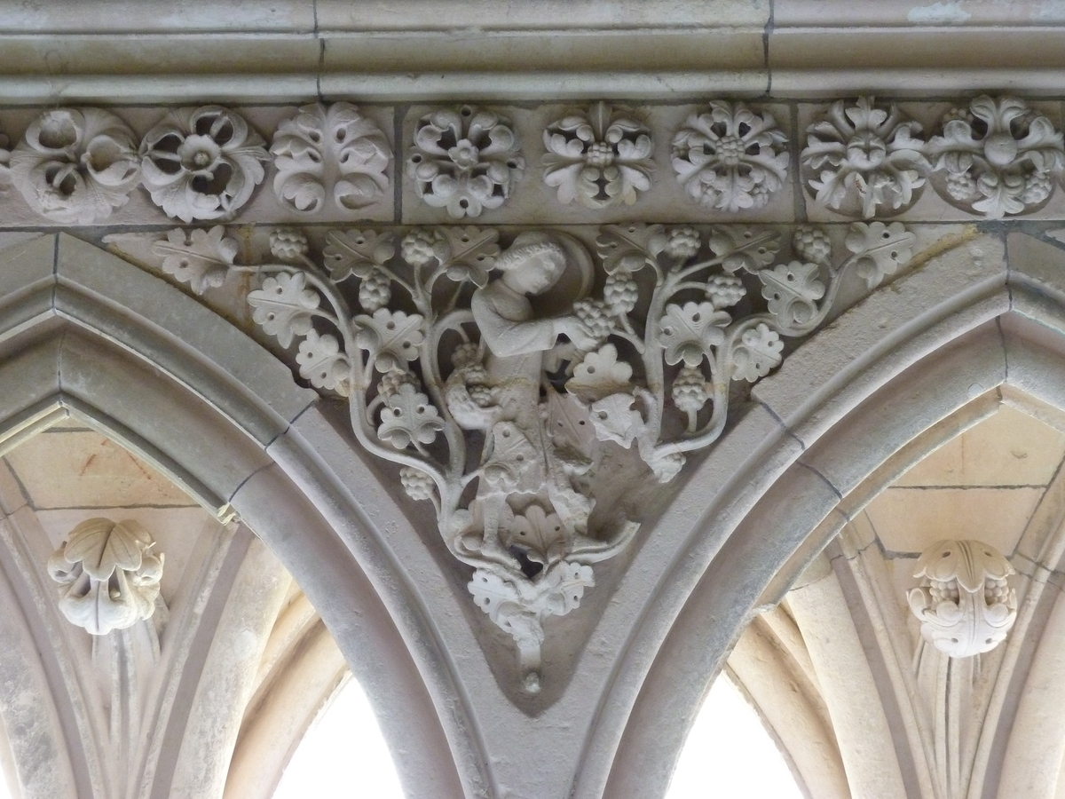 รูปถ่าย ฝรั่งเศส(France) มงแซ็งมีแชล(Mont St Michel) ระเบียงคดแอบบีมงแซ็งมีแชล(Mont St Michel Abbey Cloister) 2010-04 14