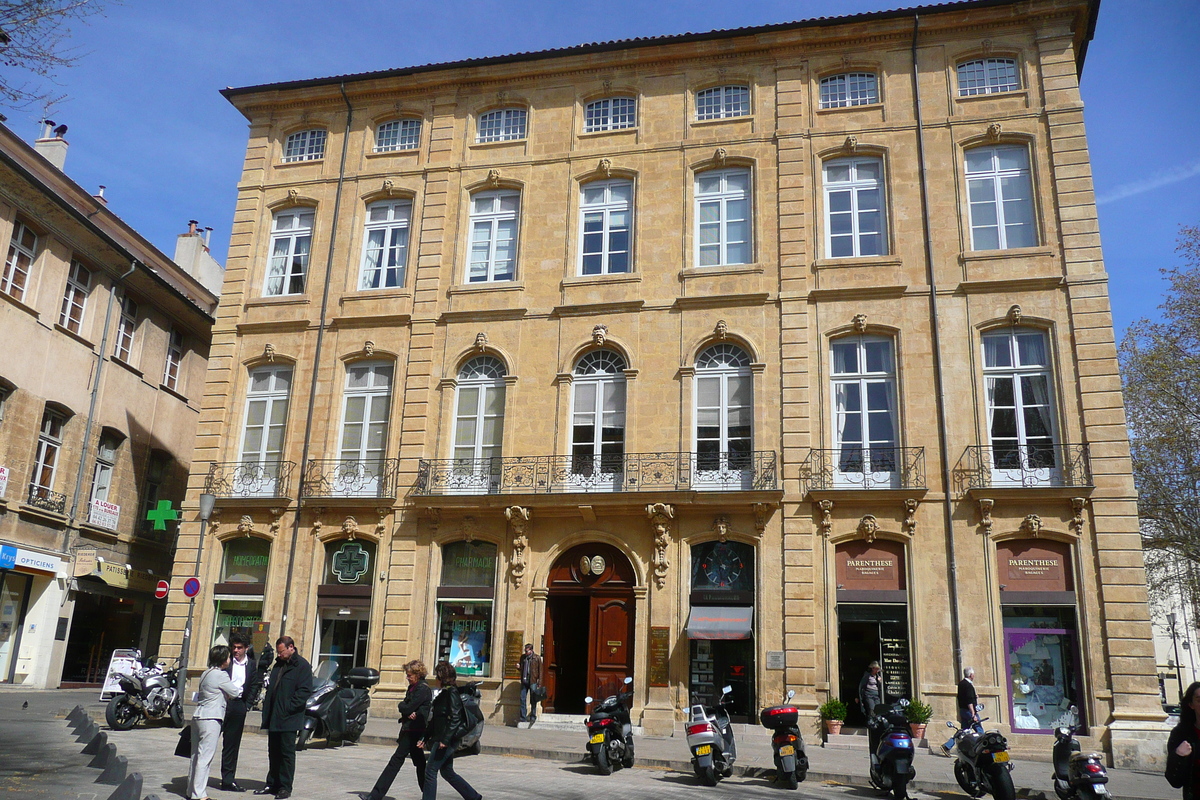 รูปถ่าย ฝรั่งเศส(France) แอ็กซ์-อ็อง-โพรว็องส์(Aix en Provence) ถนนมีราโบ(Cours Mirabeau) 2008-04 34