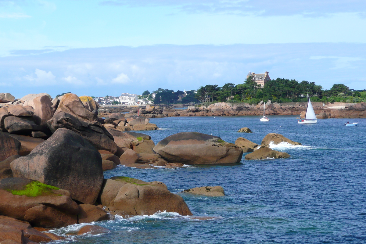 รูปถ่าย ฝรั่งเศส(France) แปร์รอส-กีแรก(Perros Guirec) หิน  แกรนิตชมพู (Cote de granite rose) 2007-08 20