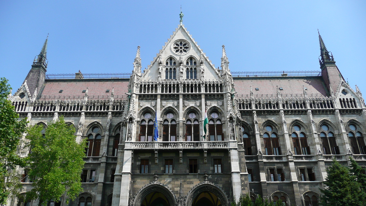 รูปถ่าย ฮังการี(Hungary) บูดาเปสต์(Budapest) อาคารรัฐสภาฮังการี(Budapest Parliament) 2007-06 11