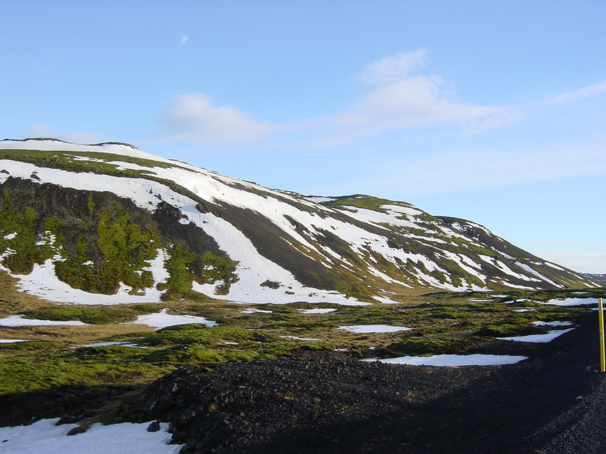 รูปถ่าย ไอซ์แลนด์(Iceland) ถนนหมายเลข 39 ไปเรคยาวิก(Road 39 to Reykjavik) 2003-03 15