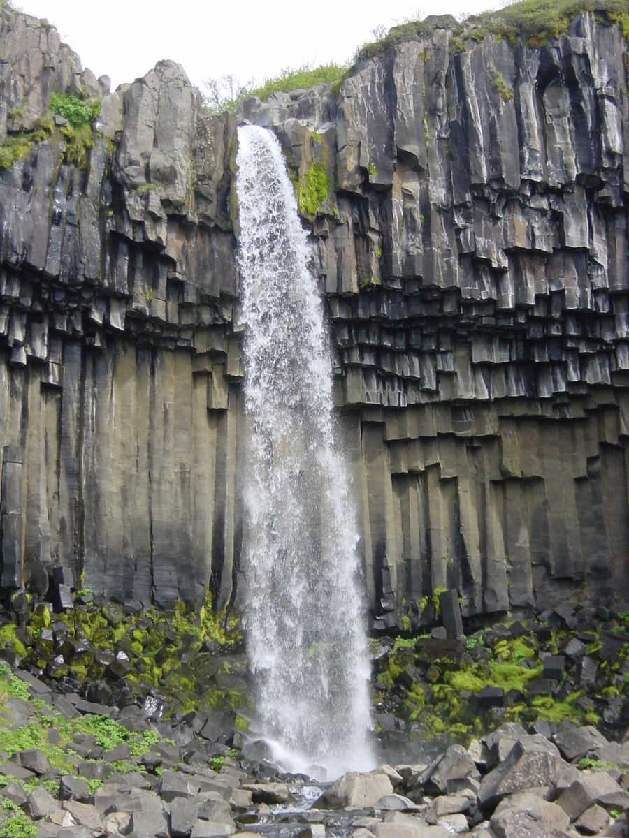 รูปถ่าย ไอซ์แลนด์(Iceland) สวาร์ติฟอส(Svartifoss) 2003-06 0