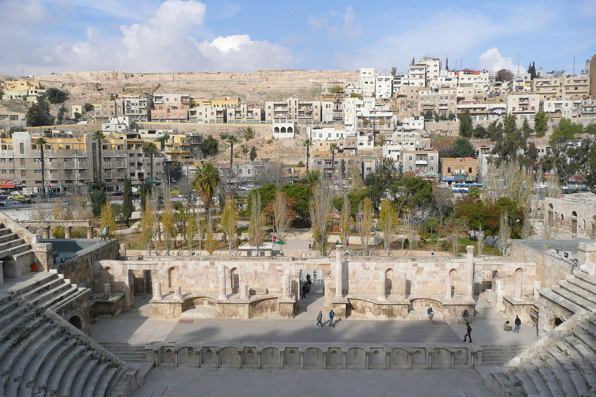 รูปถ่าย จอร์แดน(Jordan) อัมมาน(Amman) โรงละครโรมัน(Roman Theater) 2007-12 15