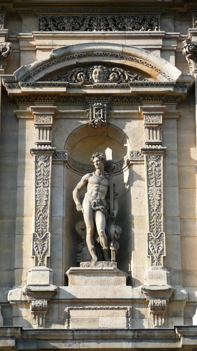 รูปถ่าย ฝรั่งเศส(France) ปารีส(Paris) ลูฟว์(Louvre) ด้านหน้าพระราชวังลูฟวร์ริมแม่น้ำ(Riverside facade of Louvre) 2007-07 41