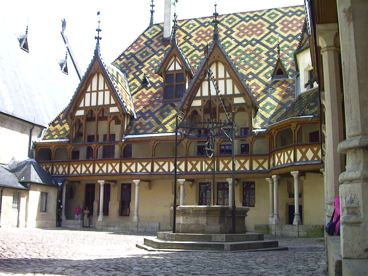 รูปถ่าย ฝรั่งเศส(France) โบนเนอ(Beaune) โรงพยาบาลเก่าโบน (ออสปิสเดอโบน)(Hospices de Beaune) 1999-06 9