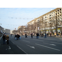 รูปถ่าย ยูเครน(Ukraine) เคียฟ(Kiev) ถนนเครชชาตือค(Kreschatyk Street) 2007-03 24