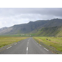 รูปถ่าย ไอซ์แลนด์(Iceland) ถนนหมายเลข 1 จากโยกุลซาร์เลานไปวีก(Road 1 Jokulsarlon to vik) 2003-06 23