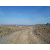 รูปถ่าย คาซัคสถาน(Kazakhstan) ถนนจากอัลมาตีไปหุบผาชารึน(Almaty to Charyn Canyon road) 2007-03 17