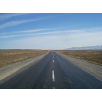 รูปถ่าย คาซัคสถาน(Kazakhstan) ถนนจากอัลมาตีไปหุบผาชารึน(Almaty to Charyn Canyon road) 2007-03 15
