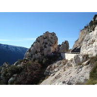 รูปถ่าย ฝรั่งเศส(France) ถนนจากกูร์เซกูลไปเกรโอลีแยร์-เล-เนจ(Coursegoule to Greolieres les neiges road) 2007-01 19