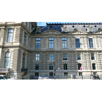 รูปถ่าย ฝรั่งเศส(France) ปารีส(Paris) ลูฟว์(Louvre) ด้านหน้าพระราชวังลูฟวร์ริมแม่น้ำ(Riverside facade of Louvre) 2007-07 15