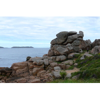 รูปถ่าย ฝรั่งเศส(France) แปร์รอส-กีแรก(Perros Guirec) หิน  แกรนิตชมพู (Cote de granite rose) 2007-08 13