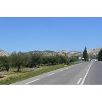 รูปถ่าย ฝรั่งเศส(France) โพรว็องส์(Provence) ถนนจากมูรีแยสไปโบเดอโพรว็องส์(Mouries to Baux de Provence road) 2008-04 4