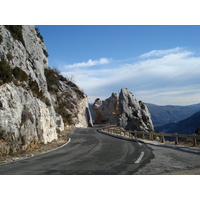 รูปถ่าย ฝรั่งเศส(France) ถนนจากกูร์เซกูลไปเกรโอลีแยร์-เล-เนจ(Coursegoule to Greolieres les neiges road) 2007-01 35
