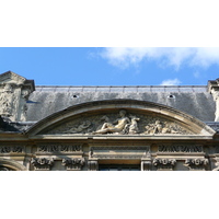 รูปถ่าย ฝรั่งเศส(France) ปารีส(Paris) ลูฟว์(Louvre) ด้านหน้าพระราชวังลูฟวร์ริมแม่น้ำ(Riverside facade of Louvre) 2007-07 17