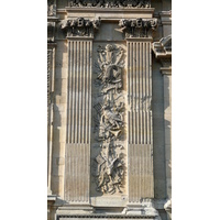 รูปถ่าย ฝรั่งเศส(France) ปารีส(Paris) ลูฟว์(Louvre) ด้านหน้าพระราชวังลูฟวร์ริมแม่น้ำ(Riverside facade of Louvre) 2007-07 45