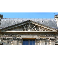 รูปถ่าย ฝรั่งเศส(France) ปารีส(Paris) ลูฟว์(Louvre) ด้านหน้าพระราชวังลูฟวร์ริมแม่น้ำ(Riverside facade of Louvre) 2007-07 7