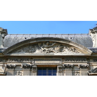 รูปถ่าย ฝรั่งเศส(France) ปารีส(Paris) ลูฟว์(Louvre) ด้านหน้าพระราชวังลูฟวร์ริมแม่น้ำ(Riverside facade of Louvre) 2007-07 40
