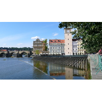 รูปถ่าย สาธารณรัฐเช็ก(Czech Republic) ปราก(Prague) ริมฝั่งสเมตานา(Smetanovo nabr) 2007-07 29